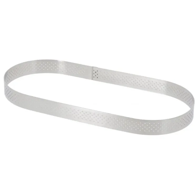 Best DE BUYER Cercle perforé forme Oblong 14,5 x 3,5 cm de L'école Valrhona par