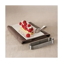 Best DE BUYER Cercle perforé forme Oblong 14,5 x 3,5 cm de L'école Valrhona par