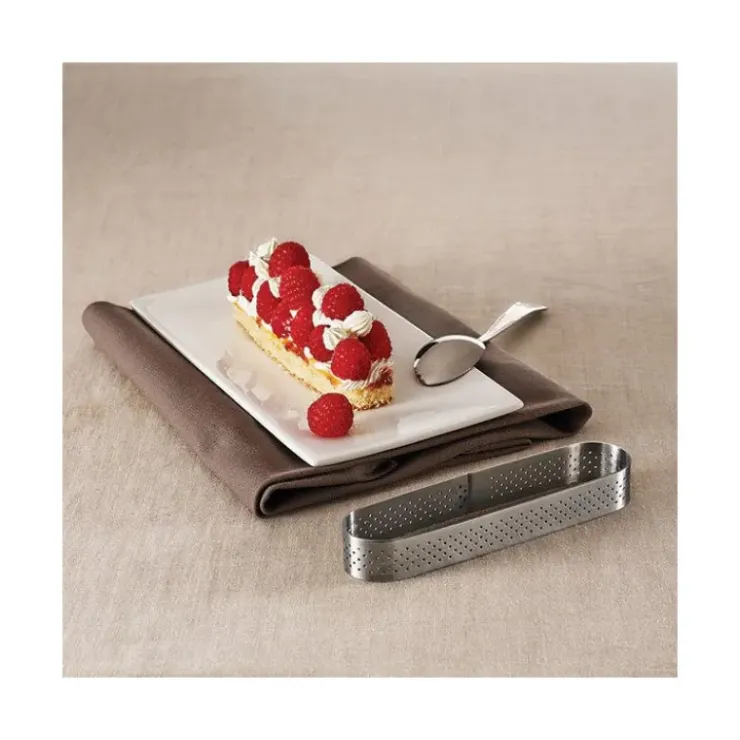 Best DE BUYER Cercle perforé forme Oblong 14,5 x 3,5 cm de L'école Valrhona par