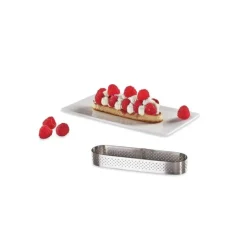 Best DE BUYER Cercle perforé forme Oblong 14,5 x 3,5 cm de L'école Valrhona par