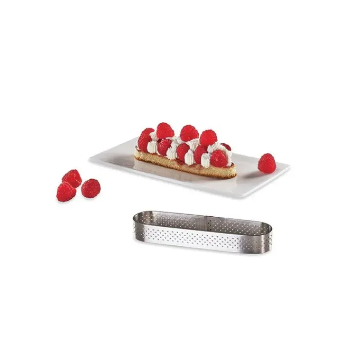Best DE BUYER Cercle perforé forme Oblong 14,5 x 3,5 cm de L'école Valrhona par
