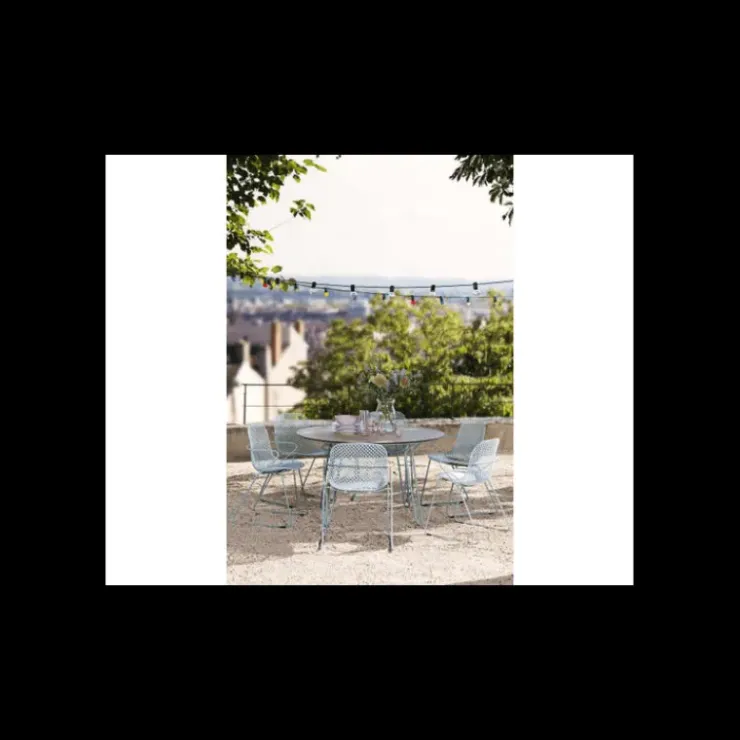 Clearance GROSFILLEX Chaise en Acier avec Assise Résine Bleu Ether Ramatuelle 73’