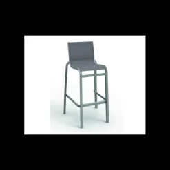 Sale GROSFILLEX Chaise Haute Gris Platinium et Toile Grise Sunset