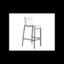 Discount GROSFILLEX Chaise Haute Noir Volcanique et Toile Gris Chinée Sunset