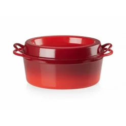 Clearance LE CREUSET Cocotte Doufeu Ovale en Fonte 32 cm Cerise