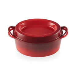 Clearance LE CREUSET Cocotte Doufeu Ovale en Fonte 32 cm Cerise