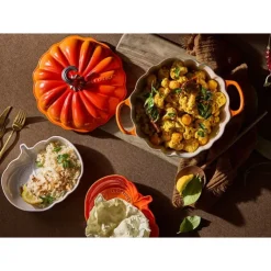 LE CREUSET Cocotte en Fonte Citrouille 24 cm Volcanique