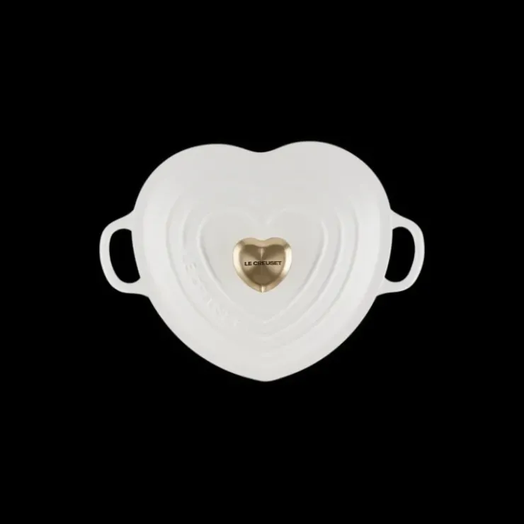 Discount LE CREUSET Cocotte en Fonte Cœur 20 cm Blanc