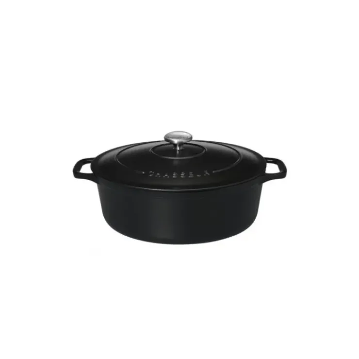 Discount CHASSEUR Cocotte en Fonte Ovale 27 cm Noir Mat