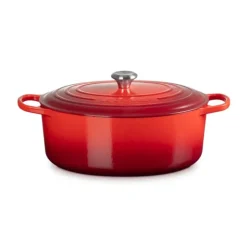 Discount LE CREUSET Cocotte en Fonte Ovale 35 cm Cerise Signature