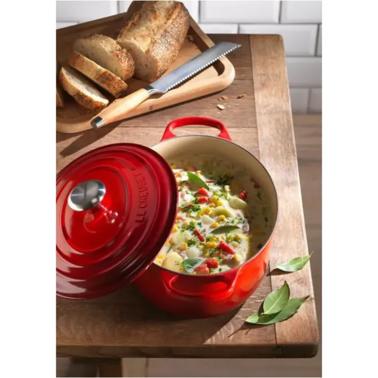 Discount LE CREUSET Cocotte en Fonte Ovale 35 cm Cerise Signature