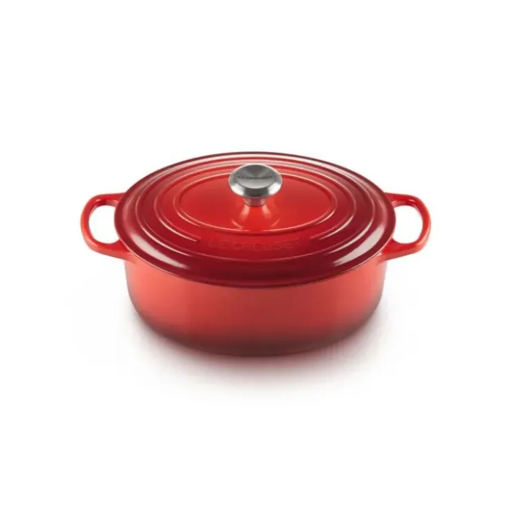 New LE CREUSET Cocotte en fonte Ovale 40 cm Cerise Signature