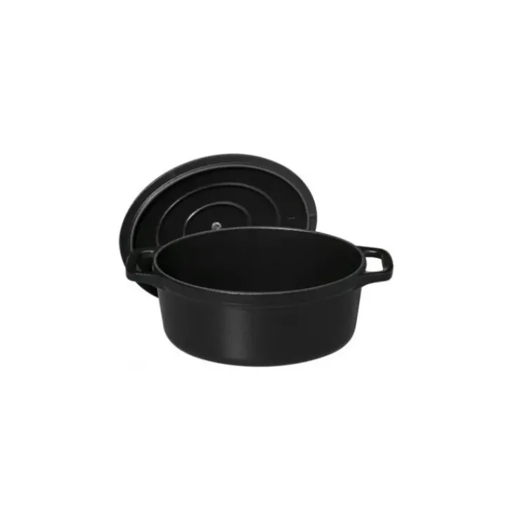 Discount CHASSEUR Cocotte en Fonte Ovale 17 cm Noir Mat