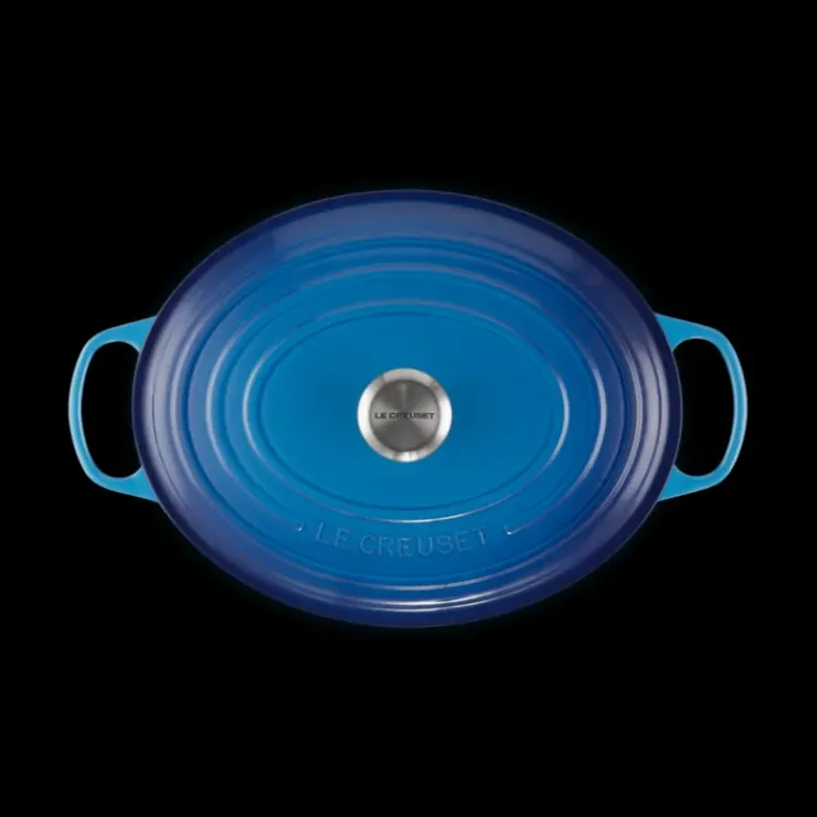 Clearance LE CREUSET Cocotte en Fonte Ovale 33 cm Azur Signature