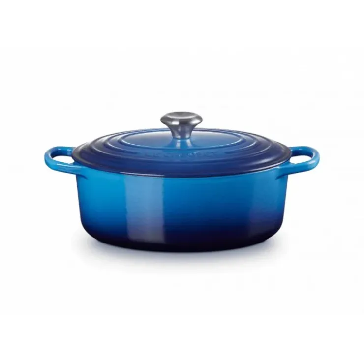 Hot LE CREUSET Cocotte en Fonte Ovale 29 cm Azur Signature