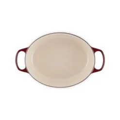 Online LE CREUSET Cocotte en Fonte Ovale 31 cm Garnet Bouton Doré Signature