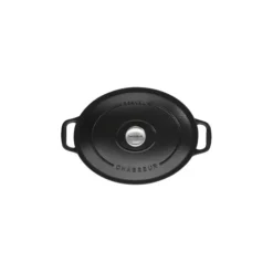Online CHASSEUR Cocotte en Fonte Ovale 25 cm Noir Mat