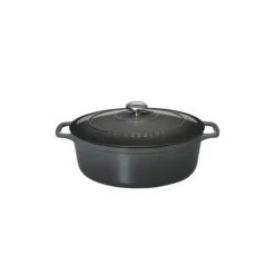 Best CHASSEUR Cocotte en Fonte Ovale 33 cm Caviar