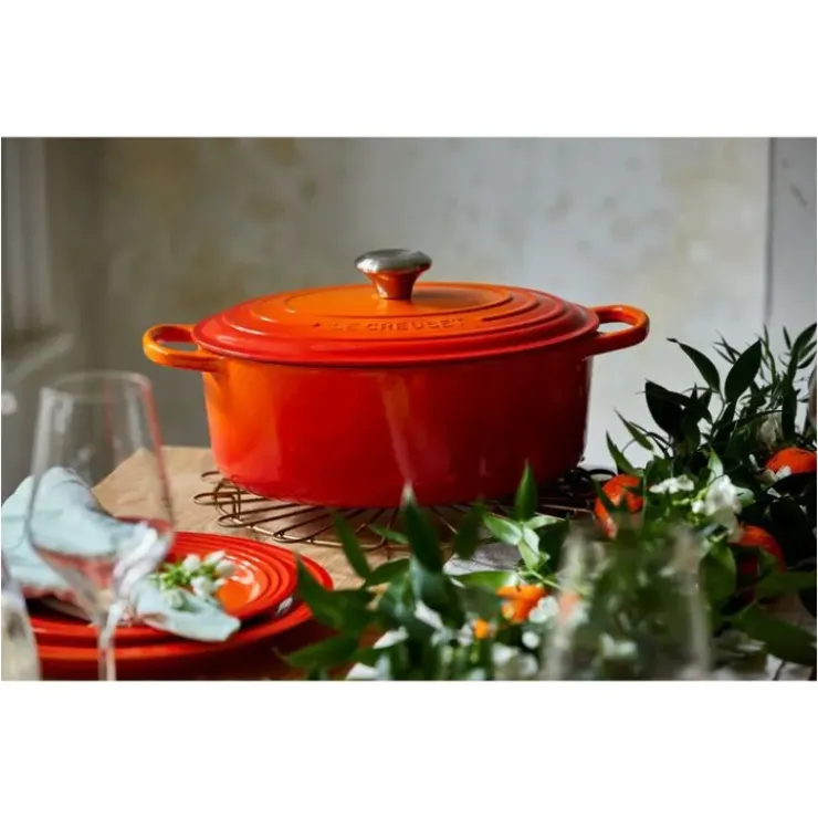 New LE CREUSET Cocotte en fonte Ovale 35 cm Volcanique Signature