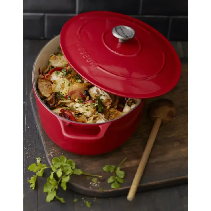 Discount CHASSEUR Cocotte en Fonte Ovale 31 cm Rubis