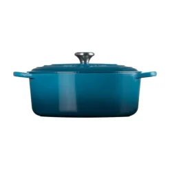 Online LE CREUSET Cocotte en fonte Ovale 31 cm Deep Teal Signature