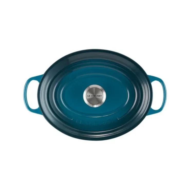 Online LE CREUSET Cocotte en fonte Ovale 31 cm Deep Teal Signature