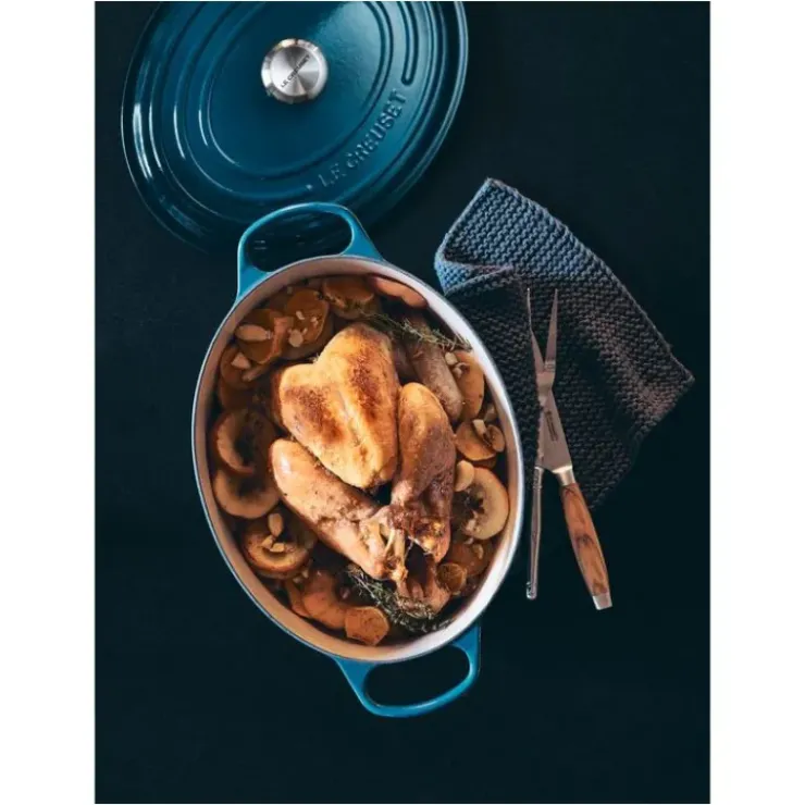 Online LE CREUSET Cocotte en fonte Ovale 31 cm Deep Teal Signature