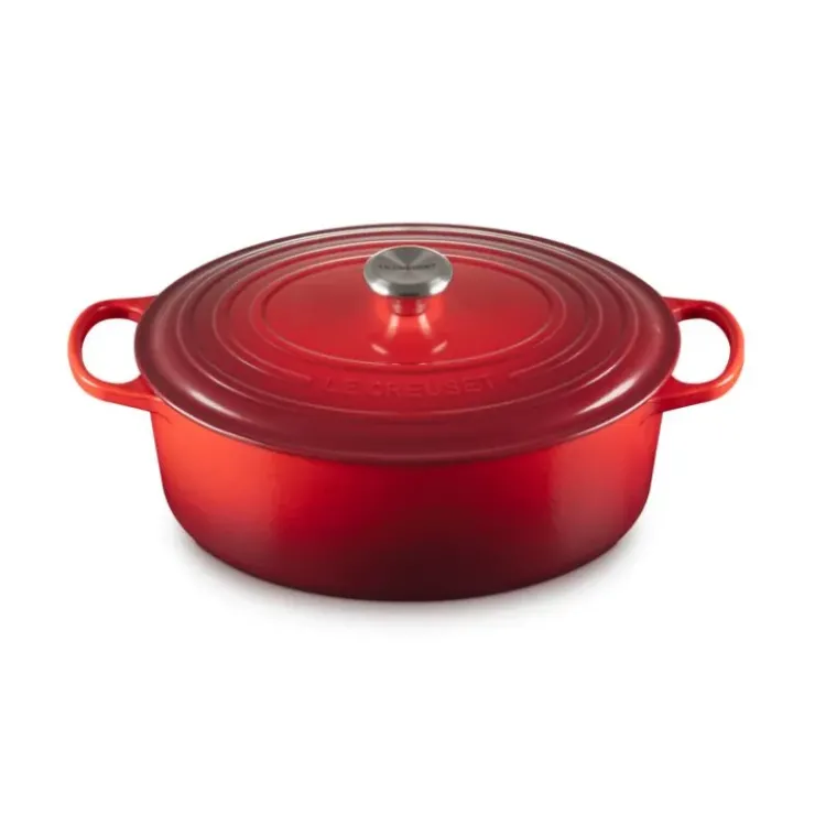 LE CREUSET Cocotte en Fonte Ovale 33 cm Cerise Signature