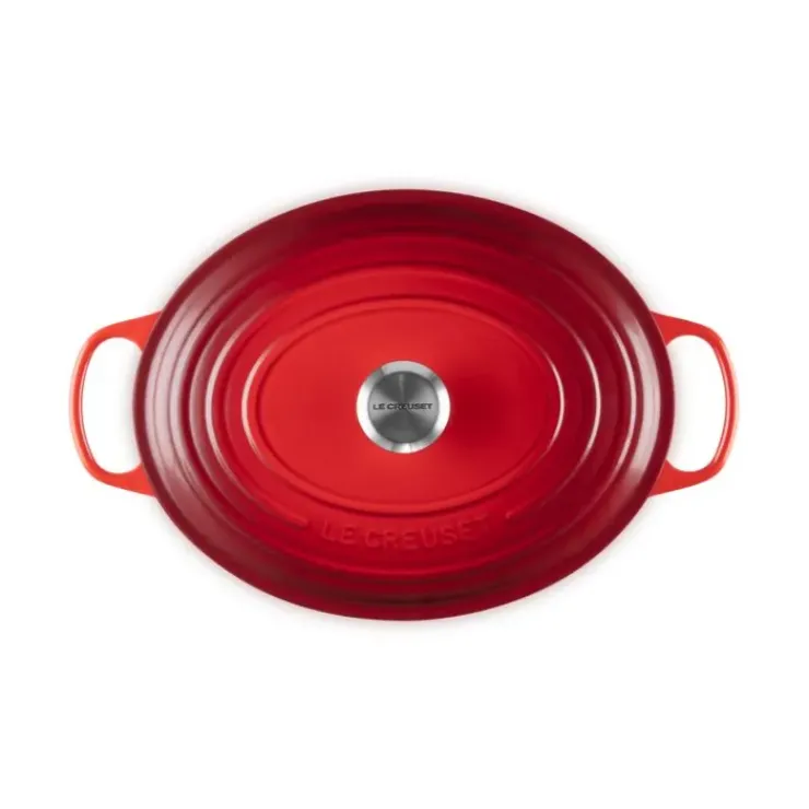 LE CREUSET Cocotte en Fonte Ovale 33 cm Cerise Signature
