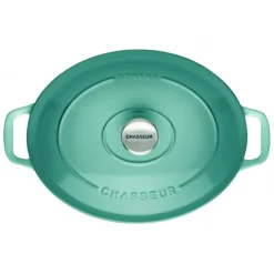 Outlet CHASSEUR Cocotte en Fonte Ovale 33 cm Quartz