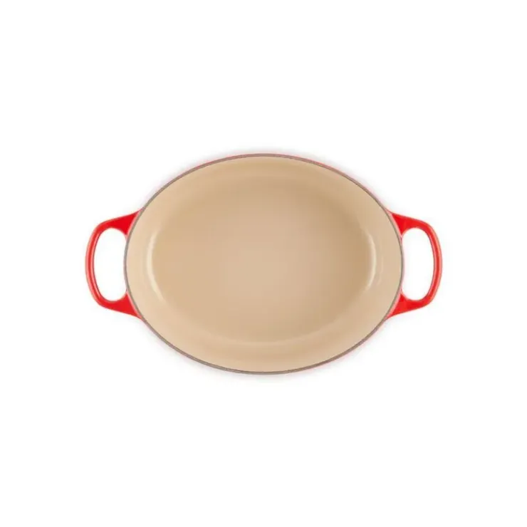 Outlet LE CREUSET Cocotte en Fonte Ovale 27 cm Cerise Signature