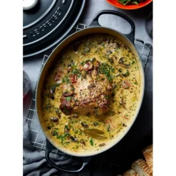 Clearance LE CREUSET Cocotte en fonte Ovale 33 cm Noir mat Signature