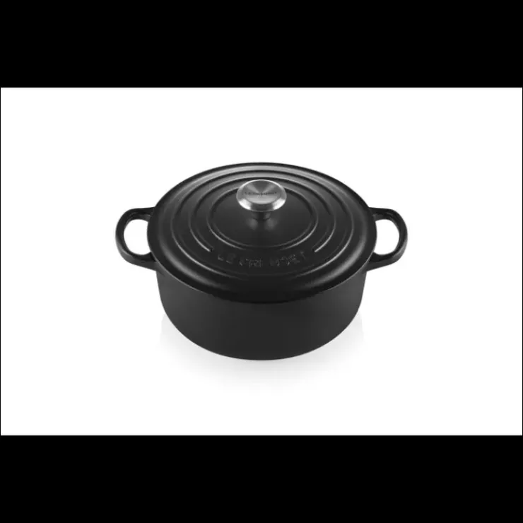 Outlet LE CREUSET Cocotte en fonte Ronde 20 cm Noir mat Signature