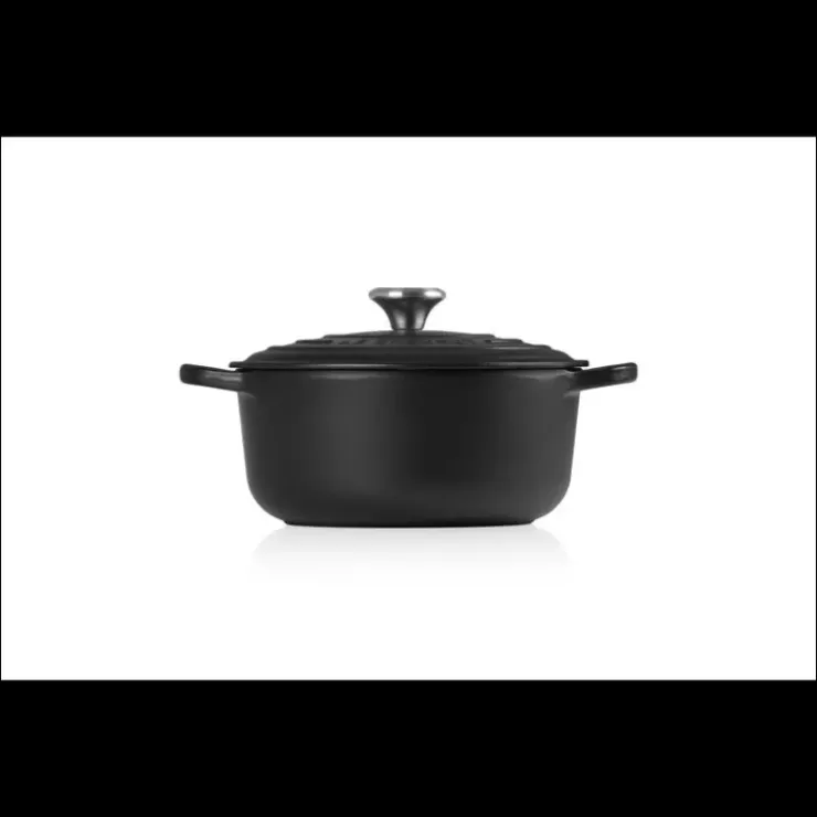Outlet LE CREUSET Cocotte en fonte Ronde 20 cm Noir mat Signature