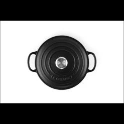 Outlet LE CREUSET Cocotte en fonte Ronde 20 cm Noir mat Signature