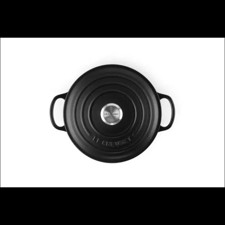 Outlet LE CREUSET Cocotte en fonte Ronde 20 cm Noir mat Signature