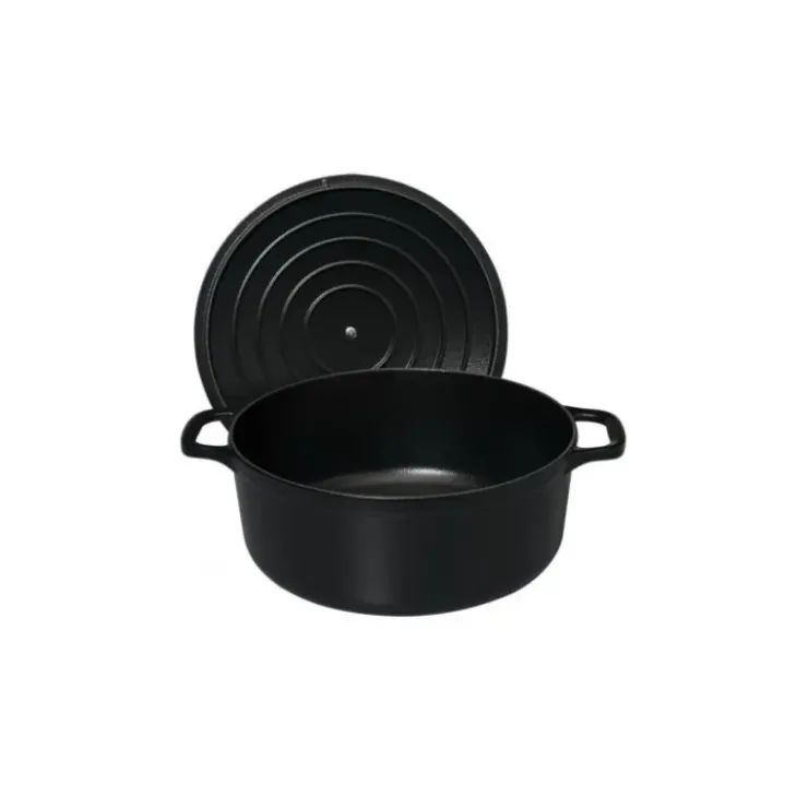 Best CHASSEUR Cocotte en Fonte Ronde 26 cm Noir Mat