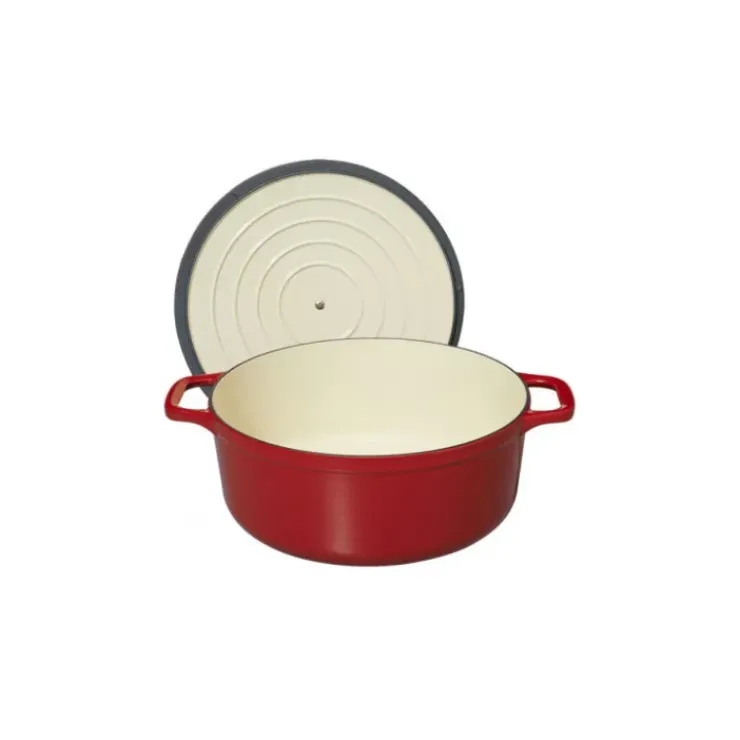 Discount CHASSEUR Cocotte en Fonte Ronde 18 cm Rouge