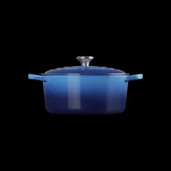 Sale LE CREUSET Cocotte en Fonte Ronde 22 cm Signature Azur