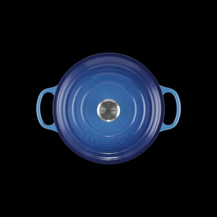 Sale LE CREUSET Cocotte en Fonte Ronde 22 cm Signature Azur