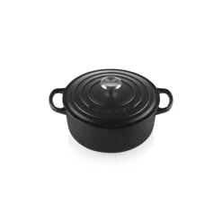 LE CREUSET Cocotte en Fonte Ronde 30 cm Noir mat Signature