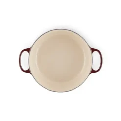 Sale LE CREUSET Cocotte en Fonte Ronde 28 cm Garnet Bouton Doré Signature