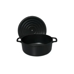 Discount CHASSEUR Cocotte en Fonte Ronde 18 cm Noir Mat