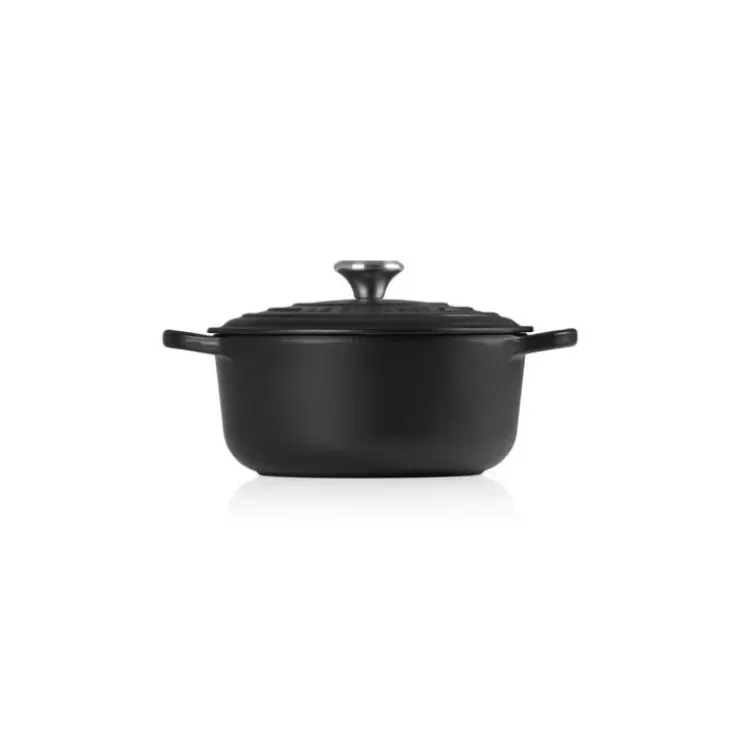 Outlet LE CREUSET Cocotte en Fonte Ronde 18 cm Noir mat Signature