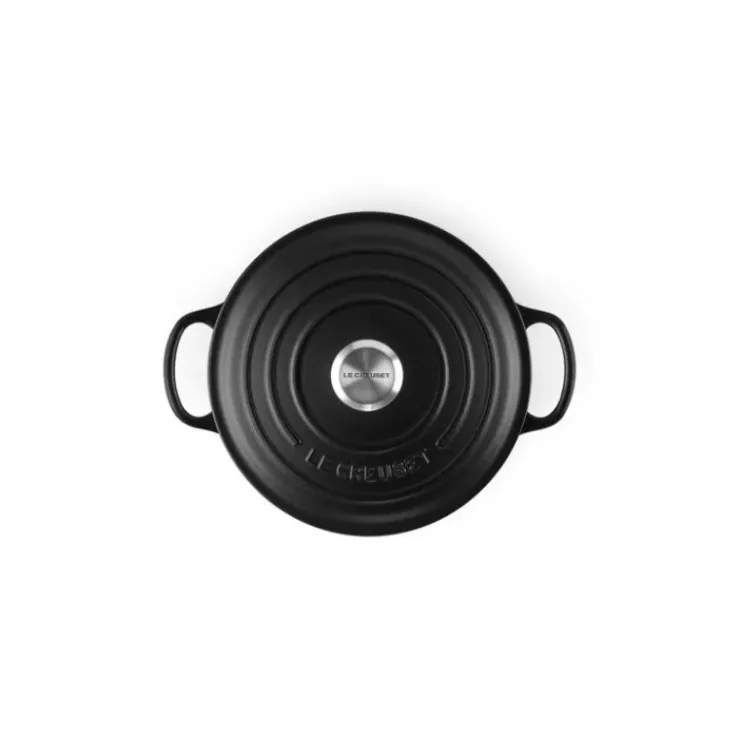 Outlet LE CREUSET Cocotte en Fonte Ronde 18 cm Noir mat Signature
