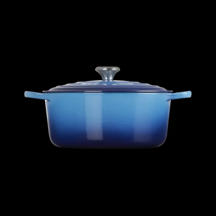 Clearance LE CREUSET Cocotte en Fonte Ronde 28 cm Signature Azur