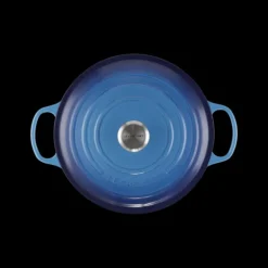 Clearance LE CREUSET Cocotte en Fonte Ronde 28 cm Signature Azur