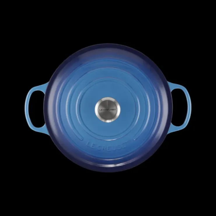 Clearance LE CREUSET Cocotte en Fonte Ronde 28 cm Signature Azur