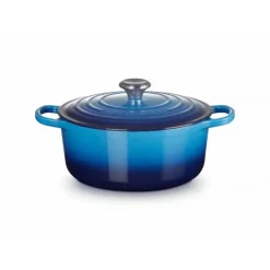 Online LE CREUSET Cocotte en fonte Ronde 24 cm Azur Signature