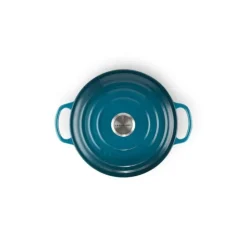 Hot LE CREUSET Cocotte en fonte Ronde 24 cm Deep Teal Signature